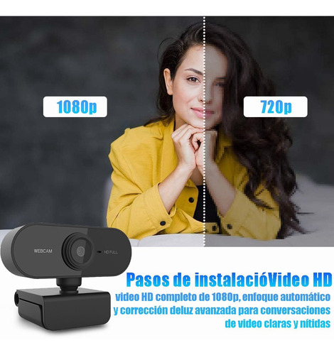 Full Hd 1080p Webcam Usb Mini Cámara Web Con Micrófono
