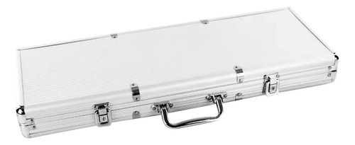 Estuche De Aluminio Premium Para Chips Para Viajes Y Plata