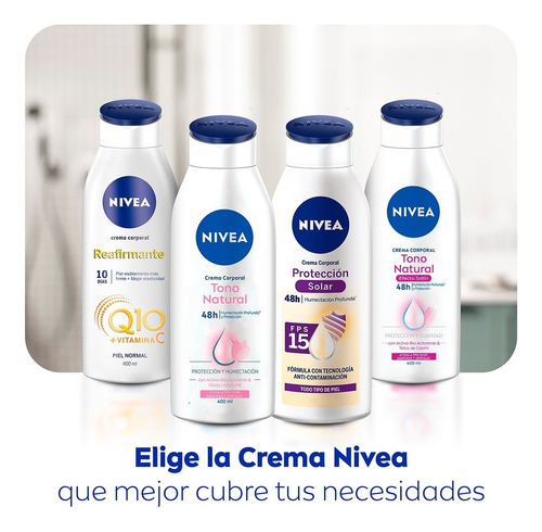 Nivea Crema Corporal Humectante Aclarado Natural 400 Ml - -