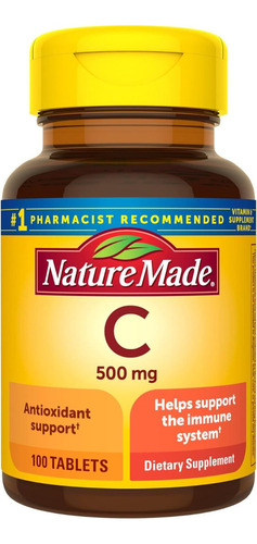 Vitamina C 500 Mg Nature Made 100 Tabletas