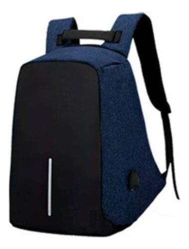 Mochila urbana/oficina/estudio Waggs Maw color azul diseño liso