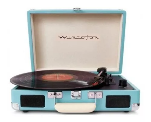 Tocadiscos Vinilo Bluetooth Vintage Portatil Winco Fon W407