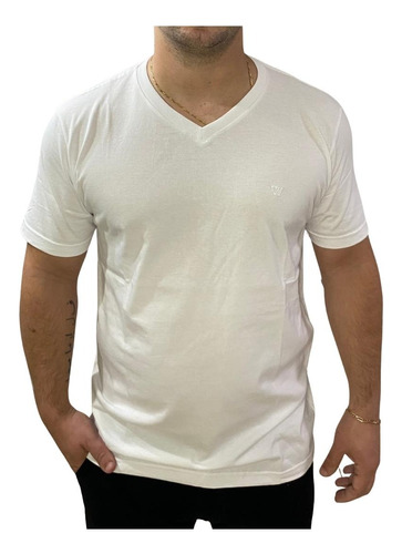 Remera Basica Escote En V Para Hombre Worren