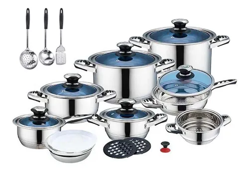comprar Juego De Ollas Acero Quirúrgico 21 Piezas Kaisa Villa Kv-21g