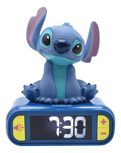Despertador Noturno Lexibook Disney Stitch Rl800d Azul