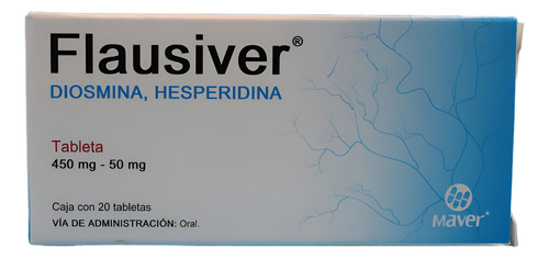Flausiver. Diosmina/hesperidina 450mg/50mg. Caja Con 20 Tabs