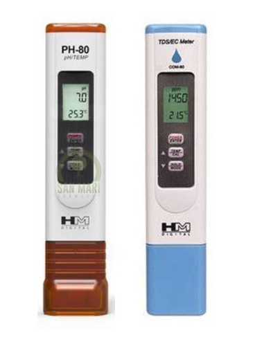 Combo Hm Medidores De Ec / Tds + Ph Y Temperatura Digital 