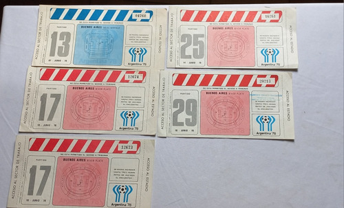 Imagen 3 de 10 de Entradas Mundial 1978 , Sin Uso, Originales....