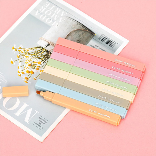 Lindos Rotuladores Zeyar Aesthetic, Colores Crema, Chip