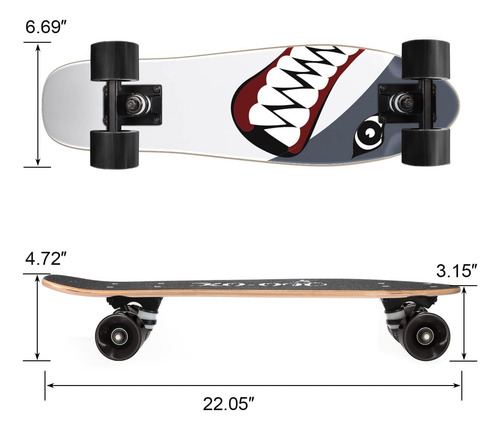 Ko-on Skateboard Complete Skateboards 22 Inch Mini Cruiser S