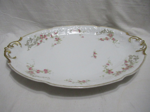 Bandeja Ovalada 45cm Porcelana Limoges D&c France 1879-1900