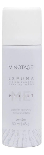  Vinotage Wine Merlot Espuma Higienizadora Para As Mãos 50ml