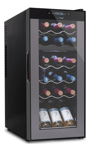 Refrigerador De Vino Color Negro Nutrichef Pkcwcds188