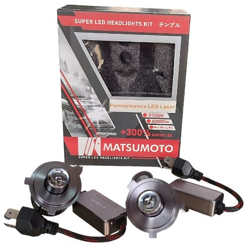 Set Super Led Laser H4 Amarilla Blanca Matsumoto 8000lumenes