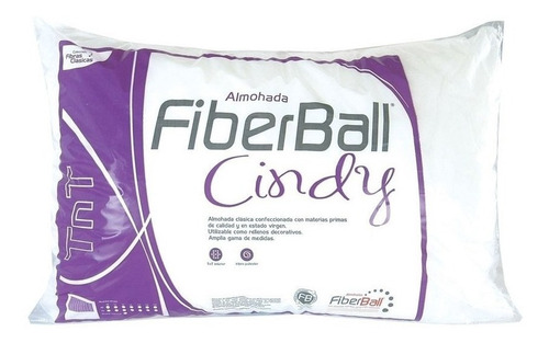 Imagen 3 de 10 de Almohada Cindy Fiberball Vellon 70 X 40 Una Unidad