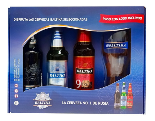 Gift Pack Cerveza Baltika Con Vaso