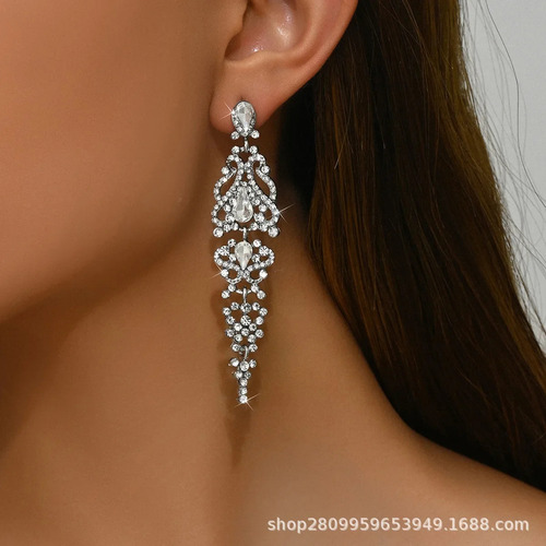 Pendientes Colgantes Con Forma De Flor De Cristal, Joyas Par