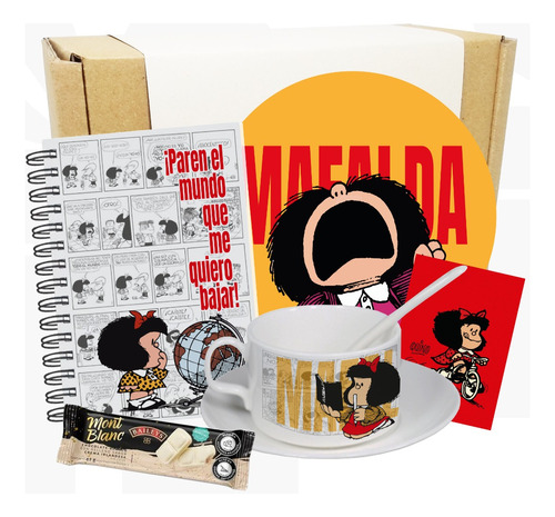 Mafalda Taza Y Plato / Paquete De Regalo Mafalda