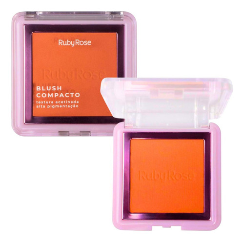 Blush Compacto Ruby Rose Textura Acetinada Bl10 7,3g