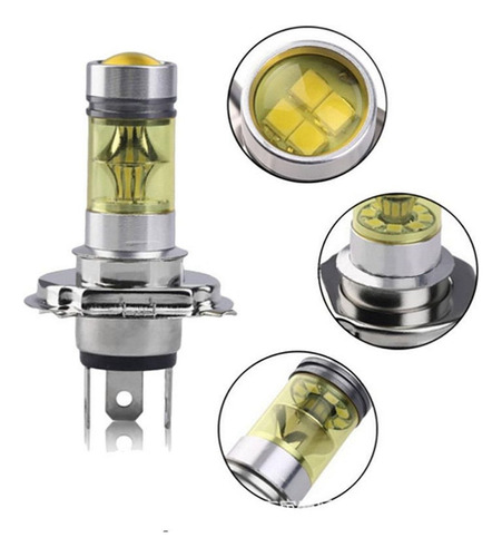 Dos Bombillas Led H4 De Alta Potencia 8000k Luz Antiniebla