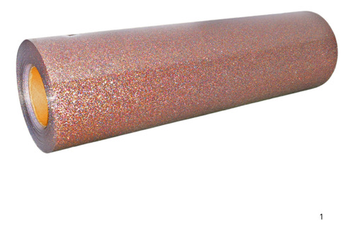 Vinilo Termotransferible Textil Glitter Pu 0.50 X 25m Color Coral