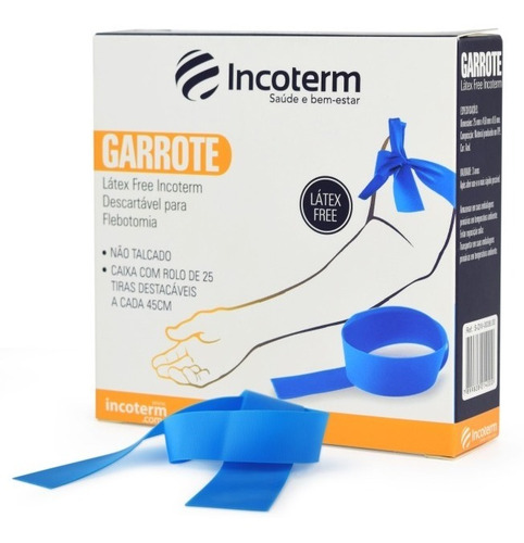 Garrote Caixa C/ 25 Tiras De 45cm Cada - Livre De Latex 