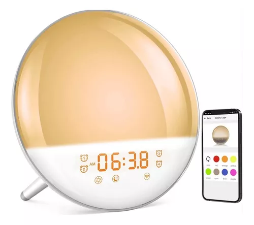 Relógio Despertador Alarme Luz Gradual Smart Wake Up Light