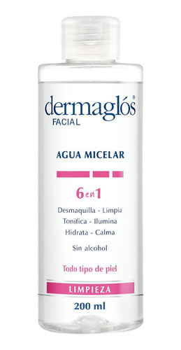 Agua Micelar 6 En 1 Dermaglos 200 Ml