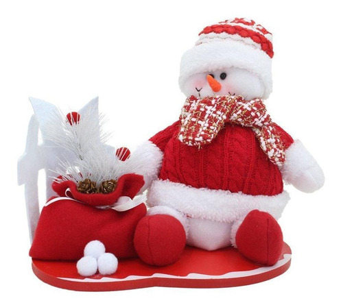 Boneco Natal Boneco De Neve Enfeite Tecido 25cm