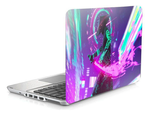 Skin Adesivo Protetor Para Notebook 14 Neon Samurai B22