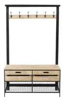Comprar Banco Recibidor Perchero Con Cajones Estilo Industrial