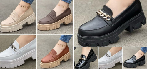 Mocasín Para Mujer Con Cadena Dorada Envío Gratis 