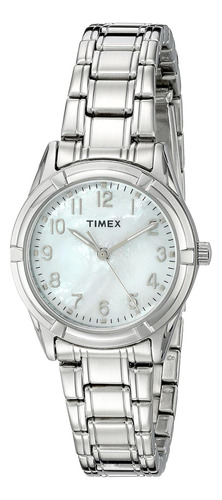 Reloj De Pulsera De Acero Inoxidable En Tono Plateado Timex 