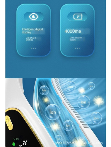 Usb Abanico Portátil Cuello Ventilador Sin Aspas 4000ma