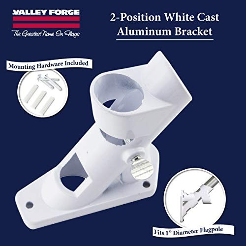 Forja De Valle, Bandera Americana, Soporte De Aluminio Recub
