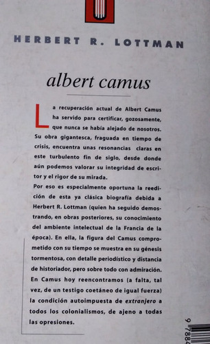 Albert Camus. Biografia. Gran Escritor, Nobel De Literatura (Usado)