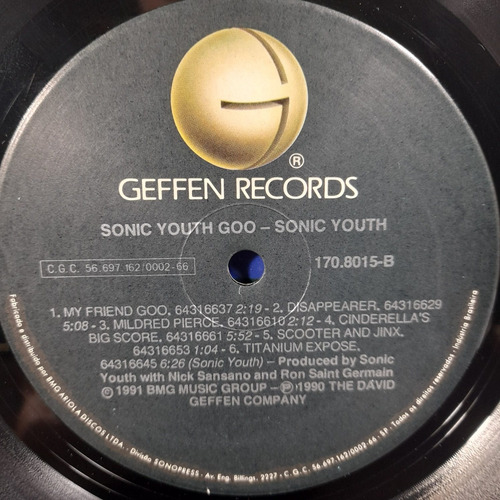 Imagem 9 de 10 de Vinil Lp Sonic Youth Sonic Youth Goo 1990 Com Encarte Ler