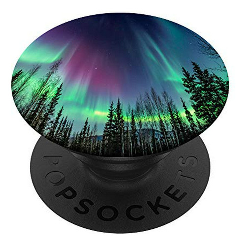 Soporte Para Teléfono Con Diseño De Aurora Boreal Verde Y Mo