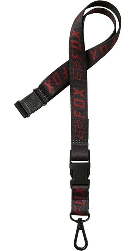 Imagen 2 de 3 de Llavero Lanyard Fox Apex Negro/rojo