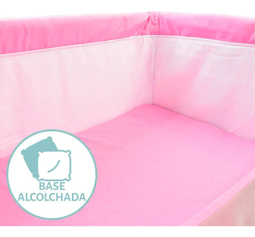 Cuna Colecho Infanti Golf Color Rosa Antirreflujo Y Mecedora
