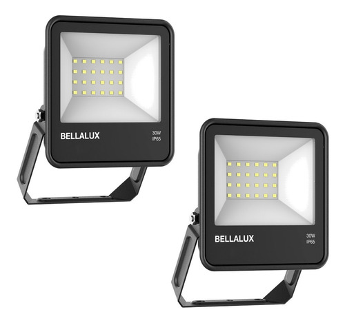 Imagen 2 de 5 de Reflector Led Bellalux 30w Luz Fría Exterior Pack X 2