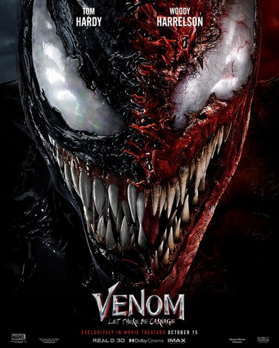 Póster Venom Y Carnage Marvel Película Calidad Cine 60x90 Cm