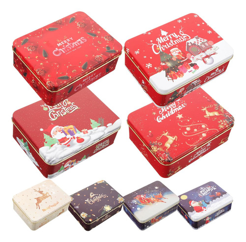 Doitool 8 Cajas De Lata Para Tarjetas De Regalo De Navidad,