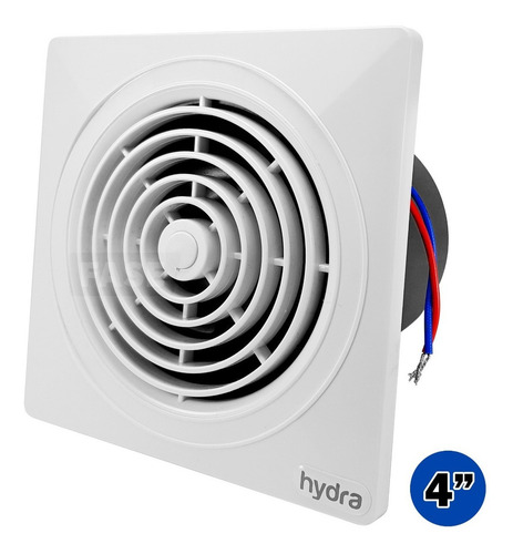 Extractor De Aire 100 Mm 4 Pulgadas Hydra Blanco Vf100a