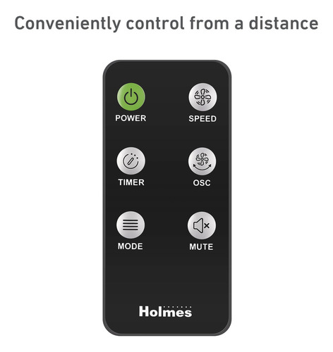 Ventilador De Pé Digital Holmes 16, 3 Velocidades E 3 Modos