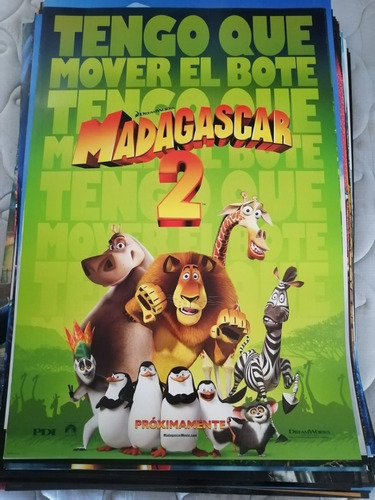 Afiche-póster De Película De Cine Original Madagascar 2