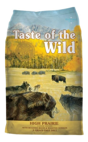 Alimento Taste of the Wild High Prairie para perro adulto todos los tamaños sabor bisonte asado y venado asado en bolsa de 2kg