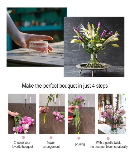 Soporte De Varilla En Espiral Ikebana Para Arreglos Florales