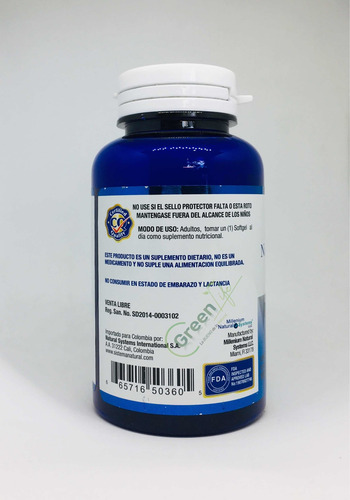 Vitamina D + Magnesio X100 Softgels Natural Systems