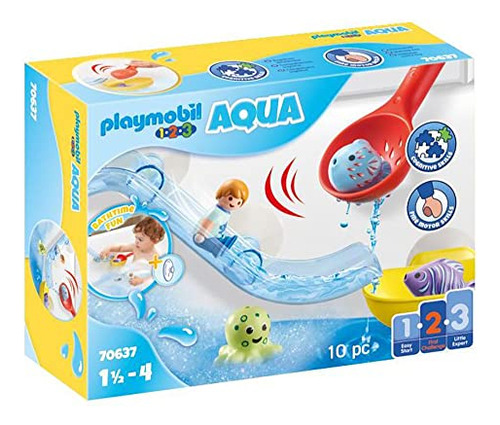 Tobogán Acuático Acuático Playmobil 1.2.3 Con Animales Marin